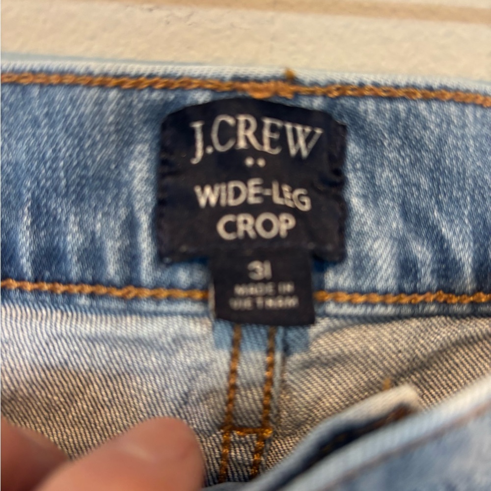 J. Crew Light Blue Women's Wide Leg Crop Jeans 31 - Picture 3 of 5
